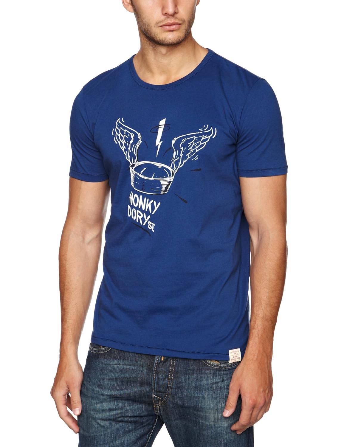 cottonfield sellers 1男式 t 恤 blue naval medium